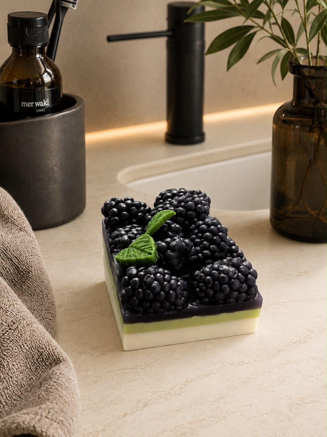 Blackberry Noir handmade soap for men