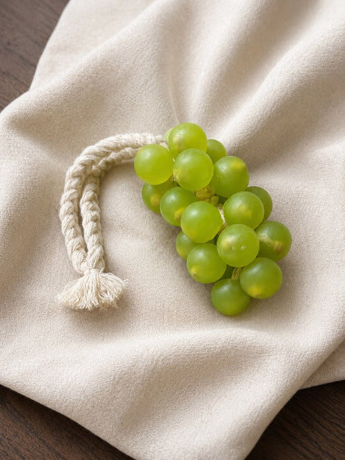 Small green grape soap on a rope, 95 g